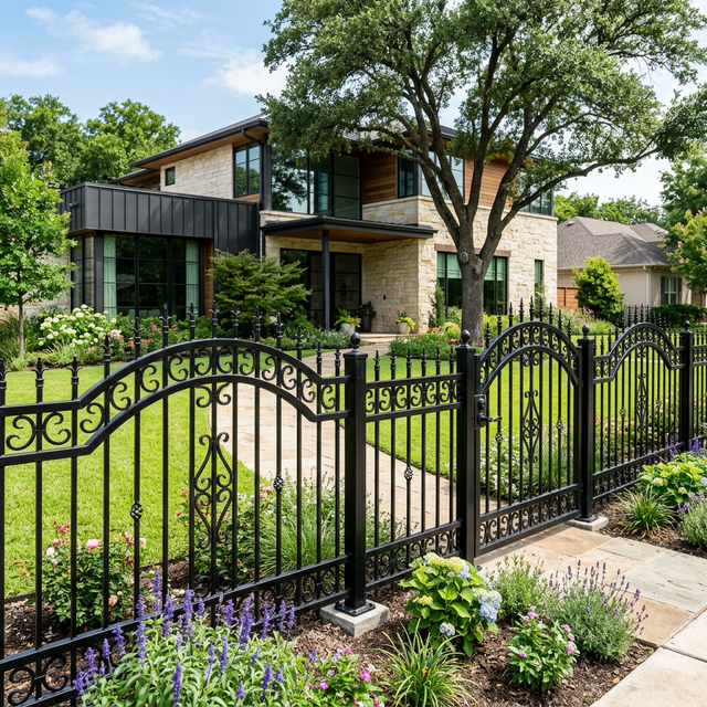 Iron fence installation in Stafford TX